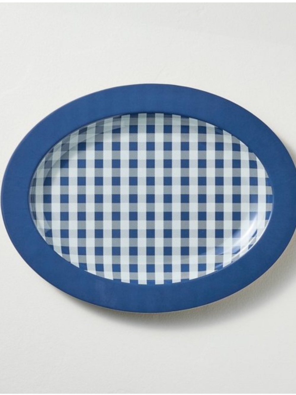 HEARTH & HAND NWT 12" Melamine Oval Serve Tray Blue